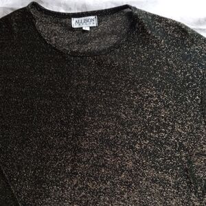 Allison Taylor Black & Gold Tunic Top